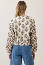Danika Floral Print Quilted Jacket