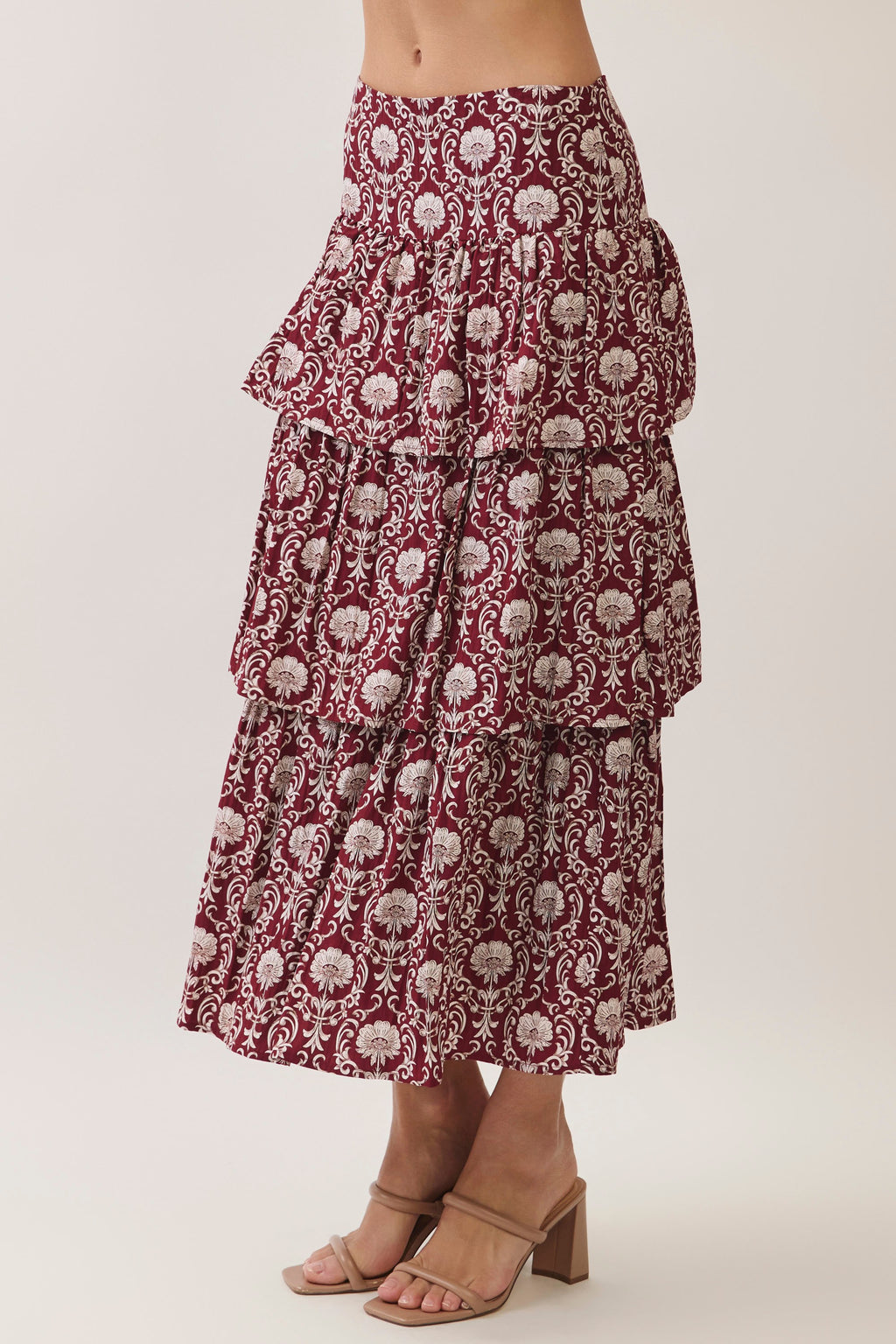 Roselyn Floral Print Maxi Skirt