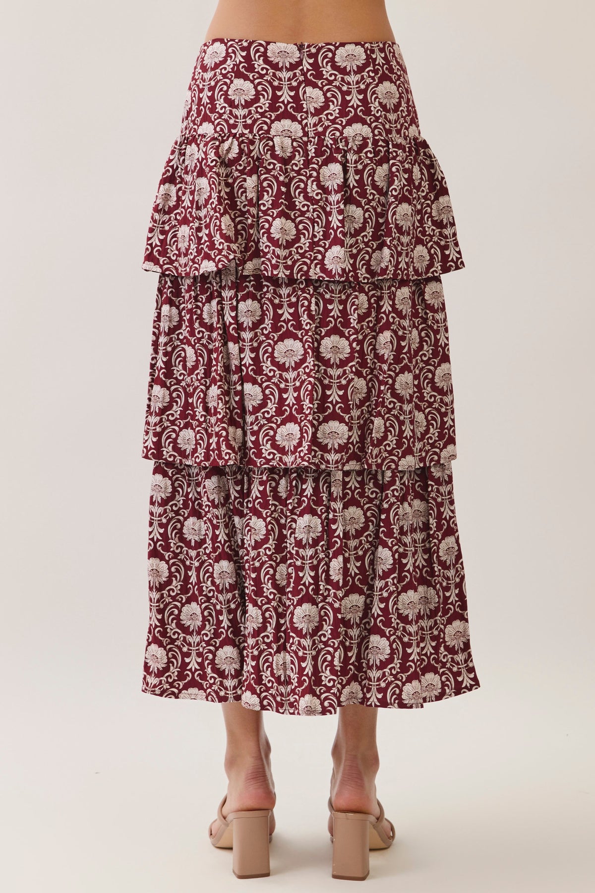 Roselyn Floral Print Maxi Skirt