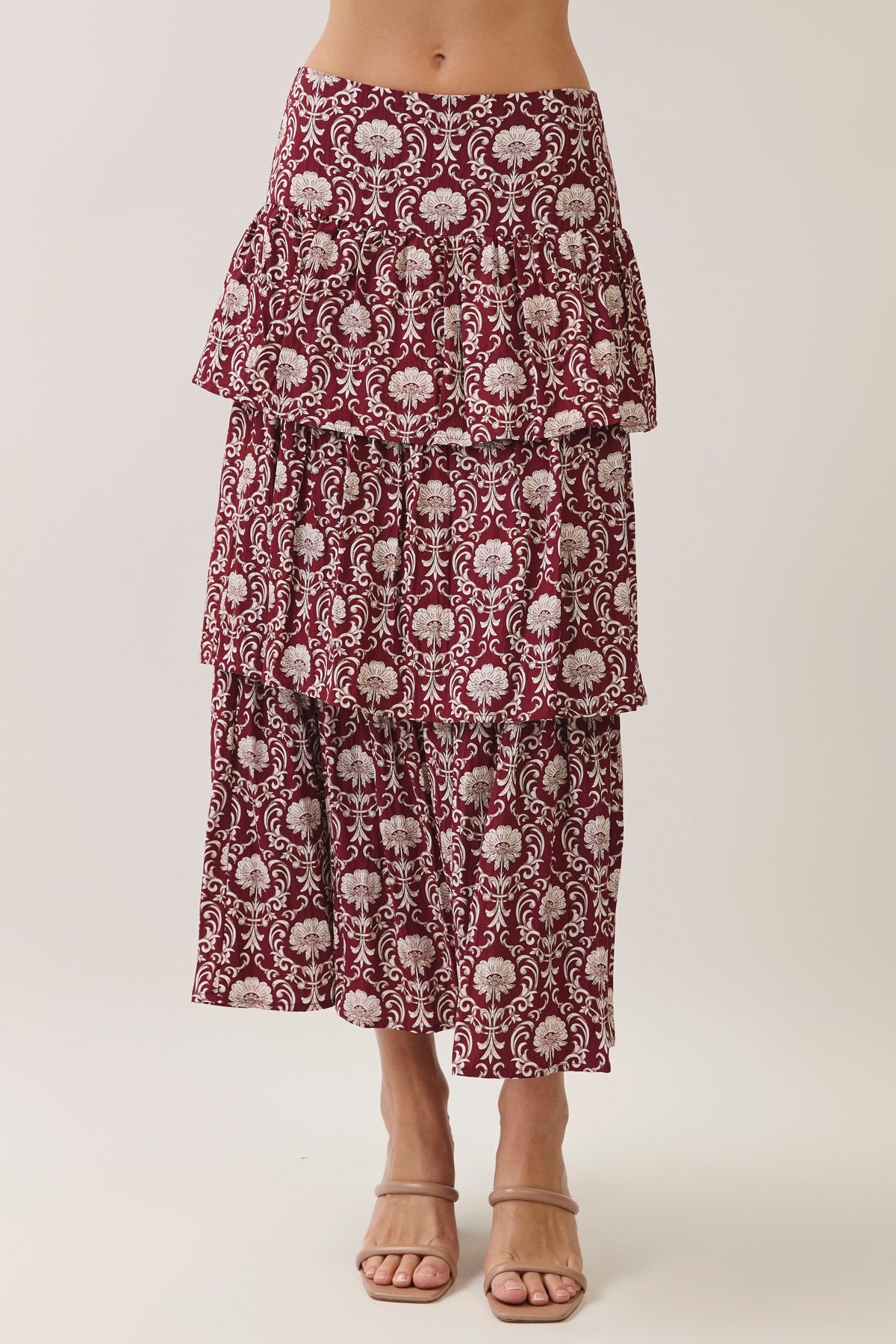 Roselyn Floral Print Maxi Skirt