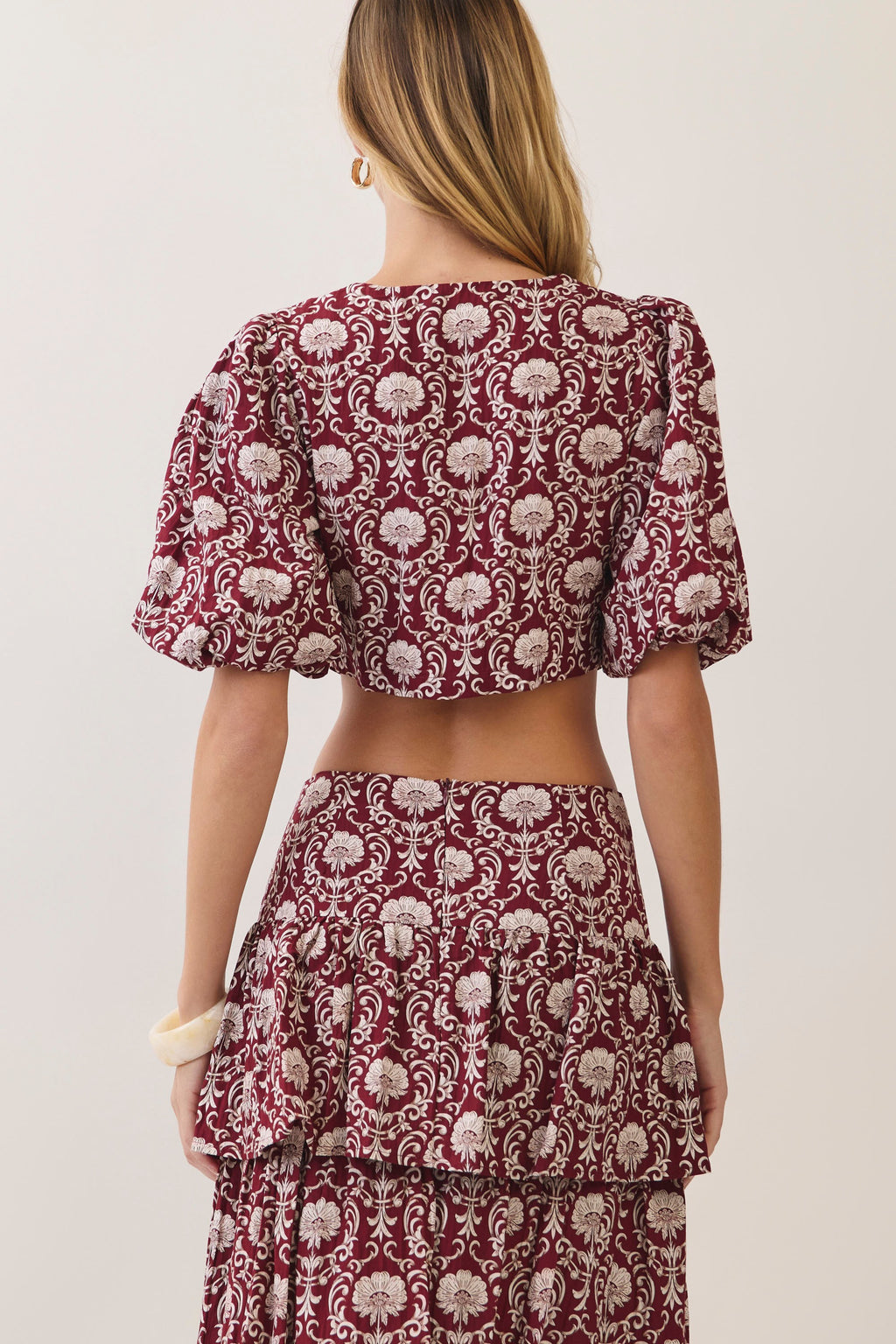 Roselyn Floral Print Crop Top