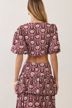 Roselyn Floral Print Crop Top