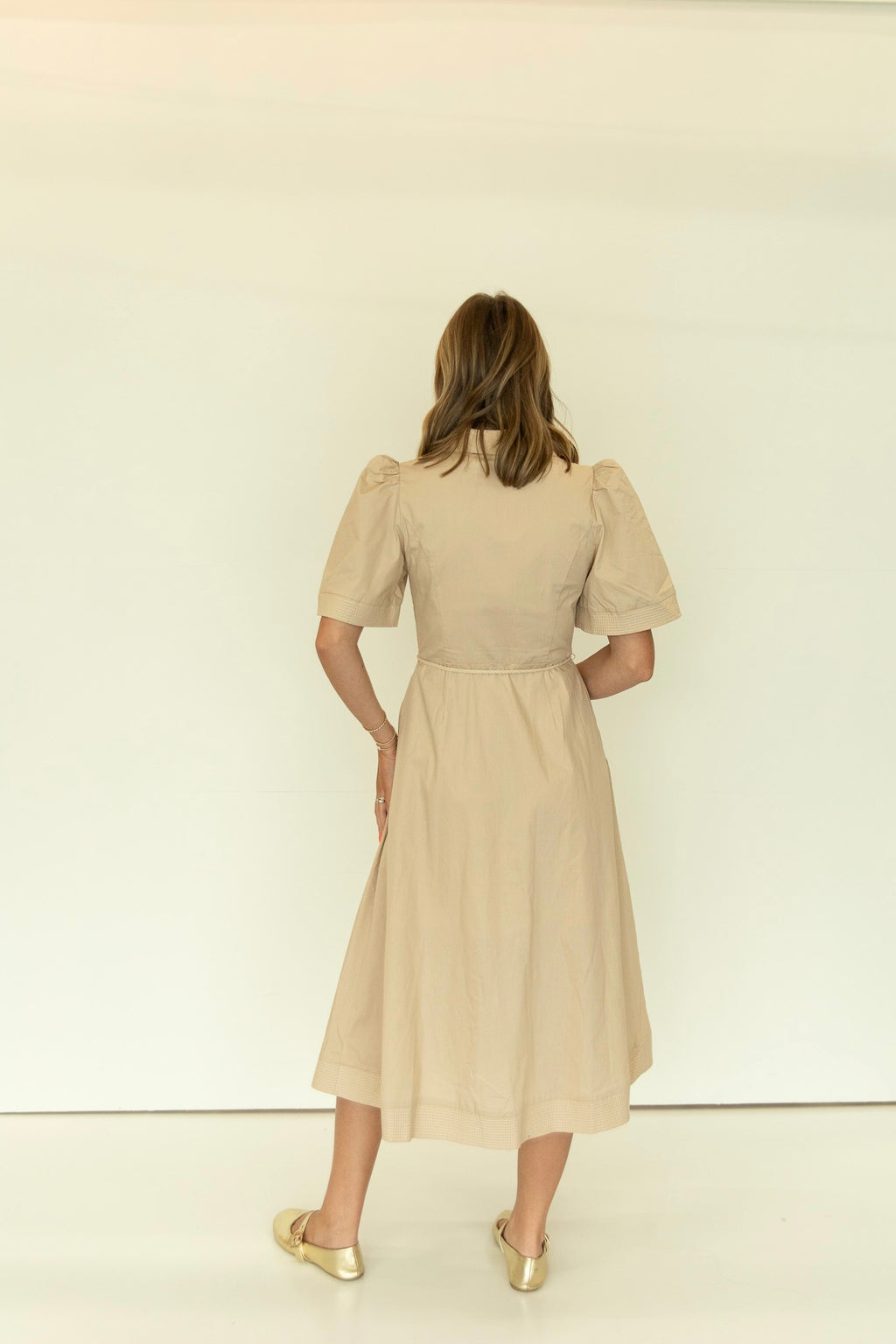Evelyn Tie Waist Collar Dress