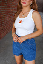 Beaded Crab Tank Top