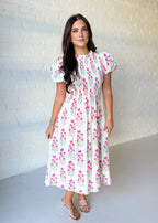June Smocked Bodice Midi Dress