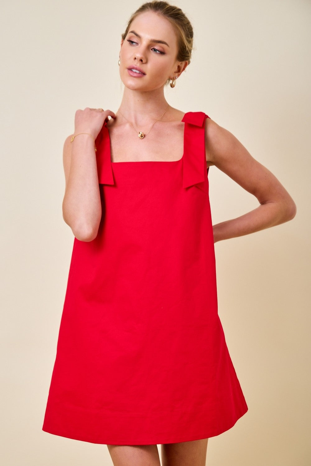 Bethany Bow Strap Mini Dress