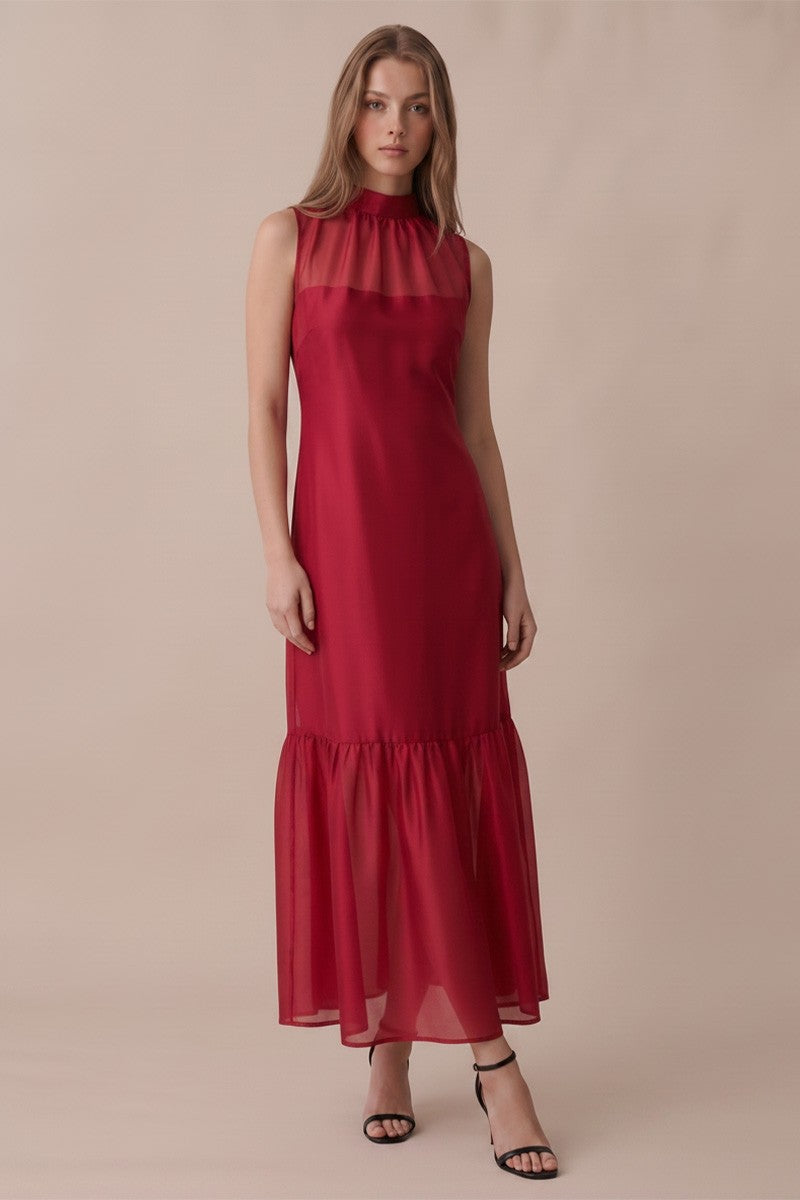 Evie Mock Neck Maxi Dress