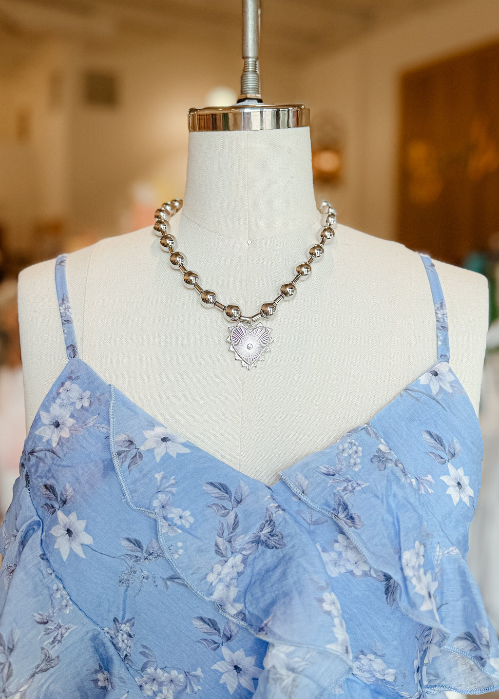 Accented Crystal Heart Necklace