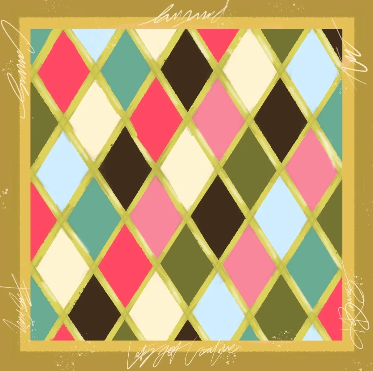 Marquise Mosaic Silk Scarf