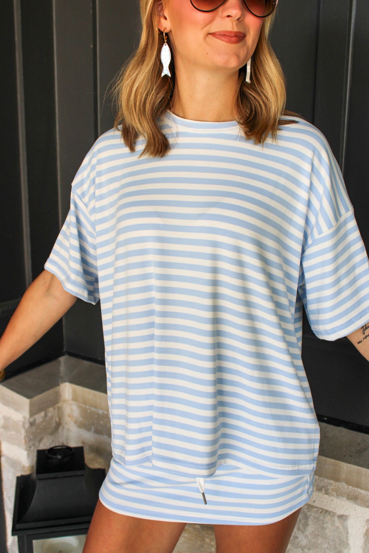 Maddie Oversized Striped Tee