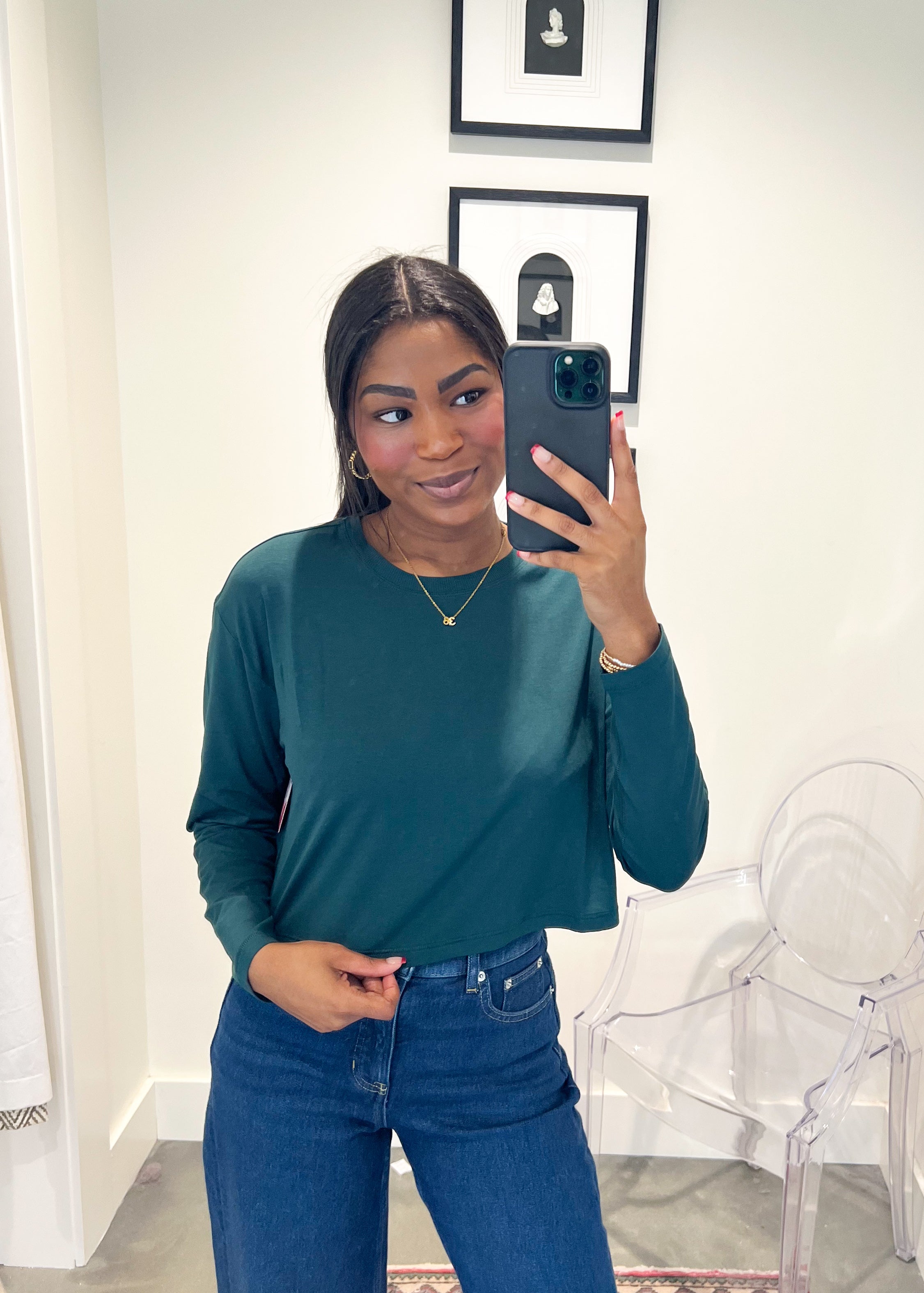 Supernaturals Cropped Long Sleeve Top