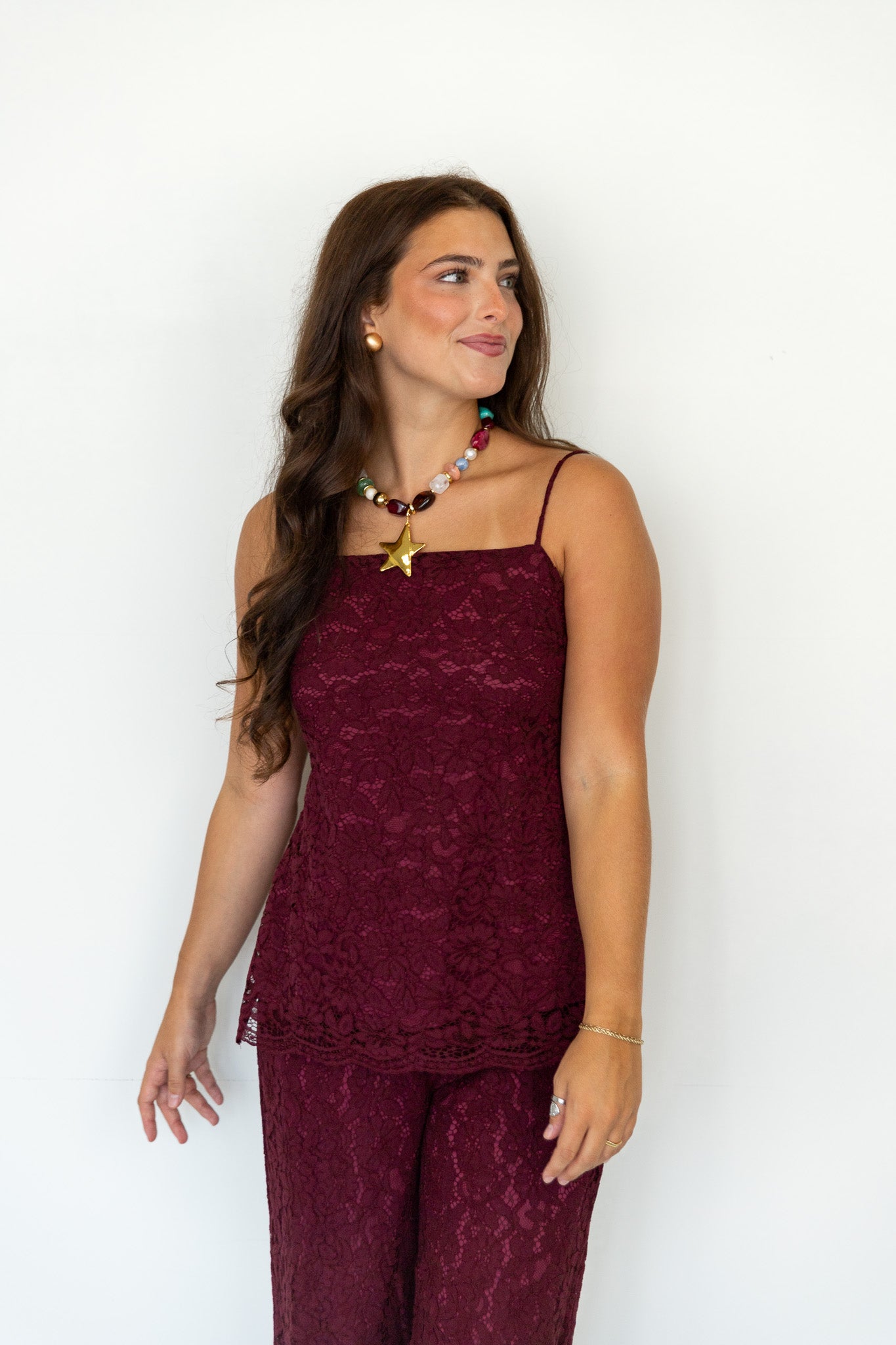 Della Lace Sleeveless Top