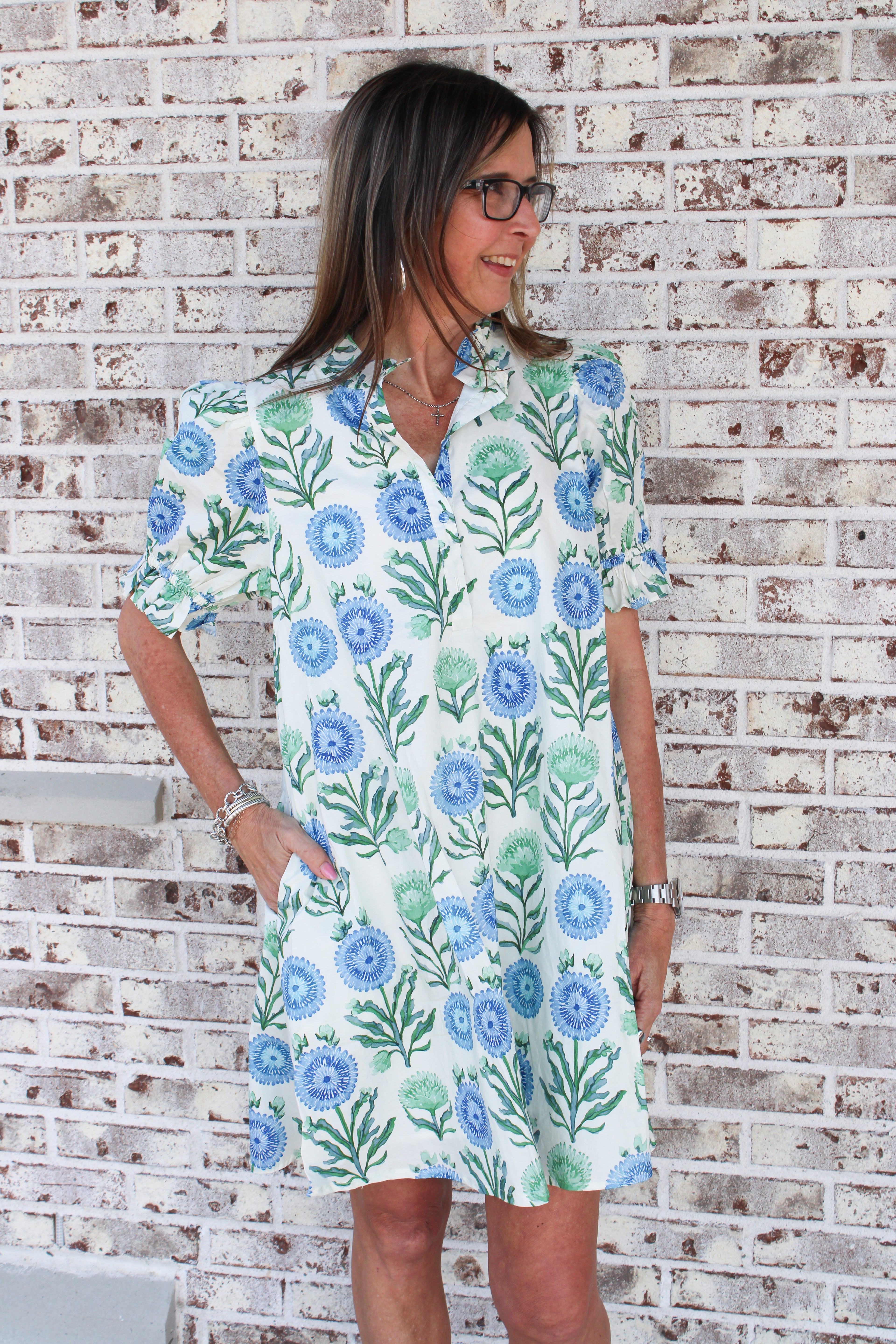 Celeste Floral Puff Sleeve Dress