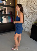 Amelia Denim Skort Romper