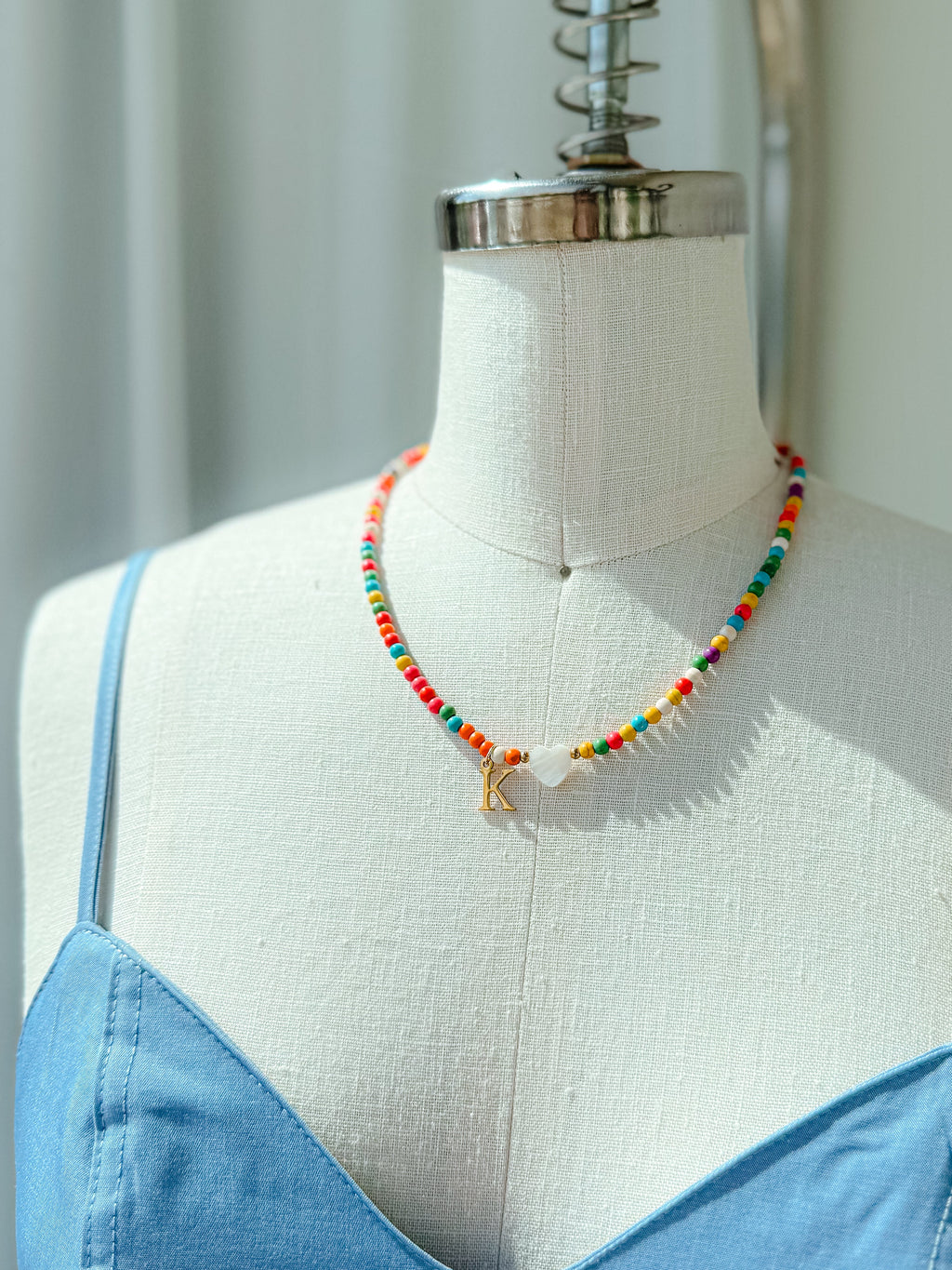 Colorful Beads Initial Choker