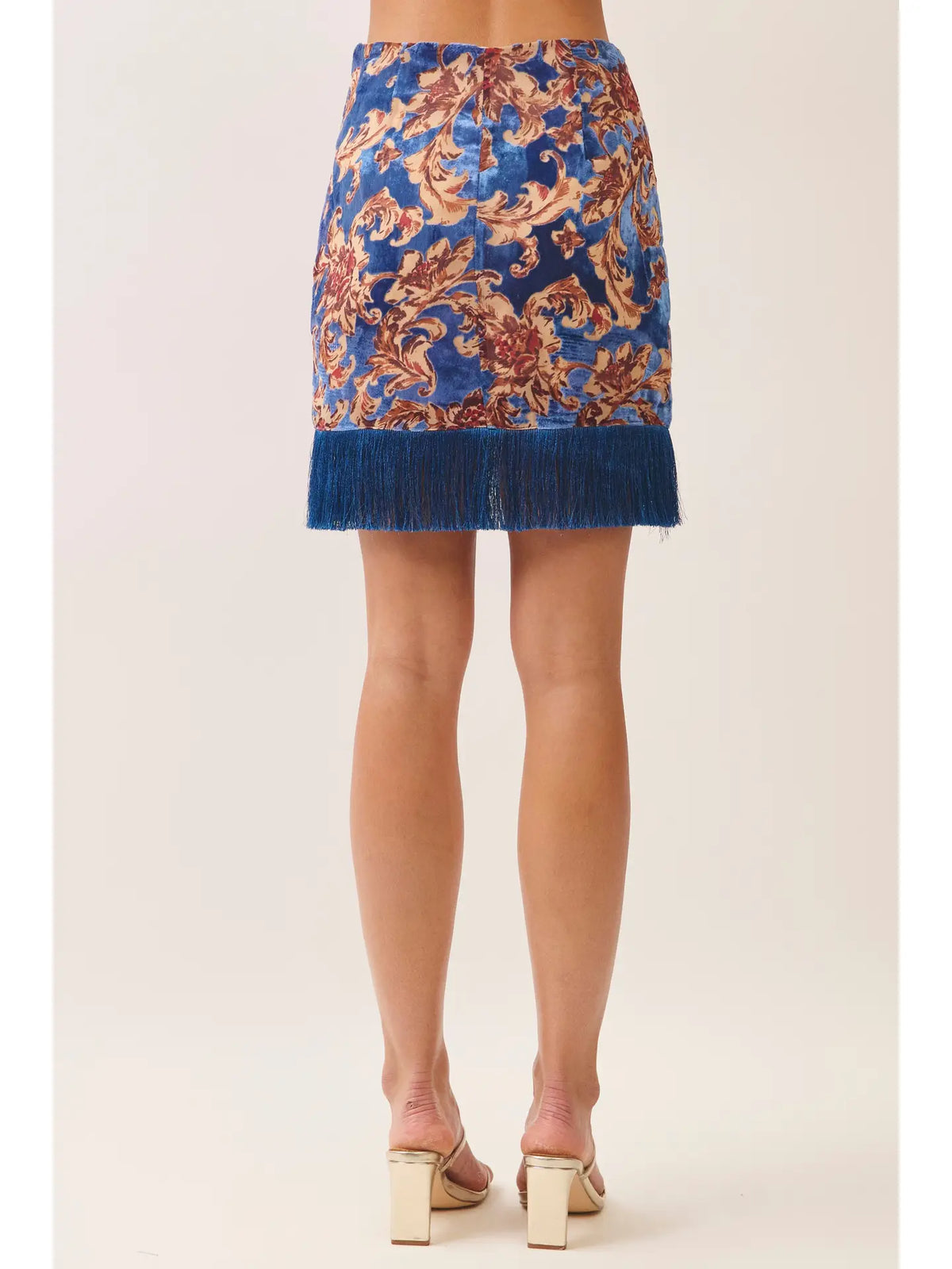Bluebird Fringe Mini Skirt