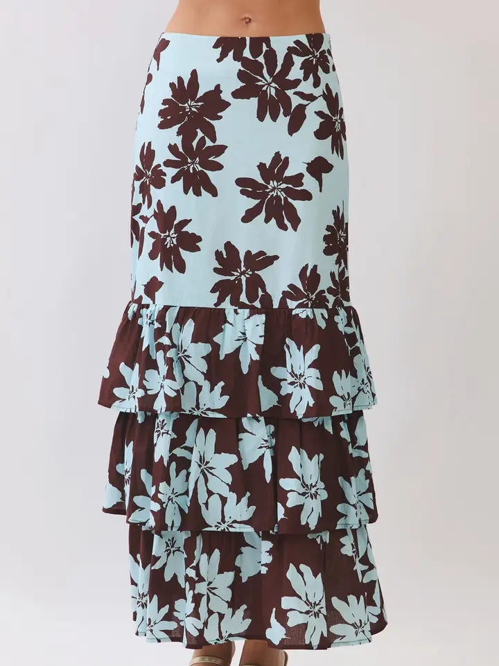 Tara Tiered Ruffle Maxi Skirt
