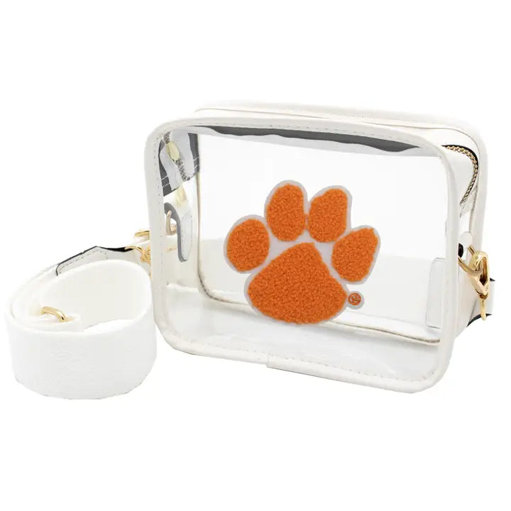 Varsity Patch Clear Crossbody Bag