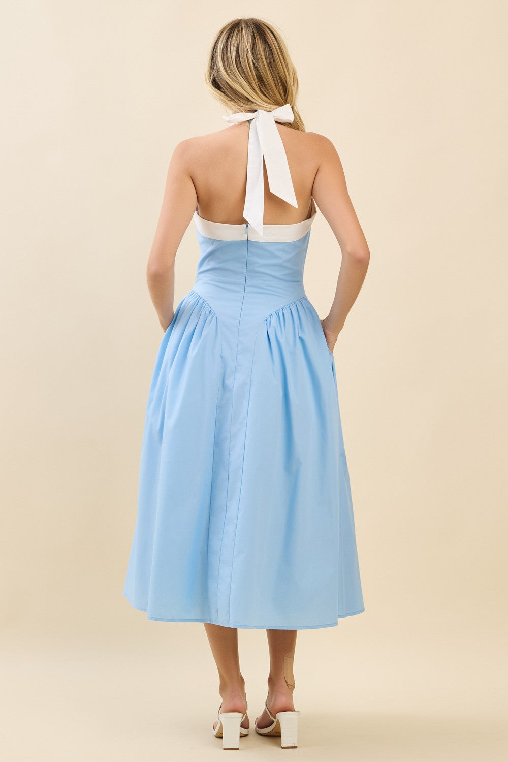 Kamryn Tie Neck Midi Dress