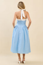Kamryn Tie Neck Midi Dress