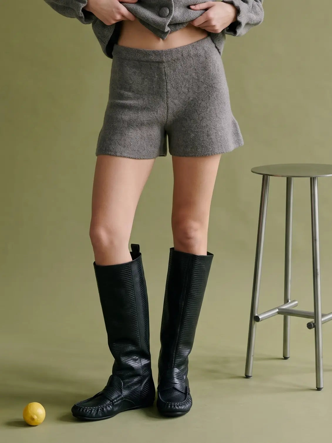Esme Textured Knit Shorts