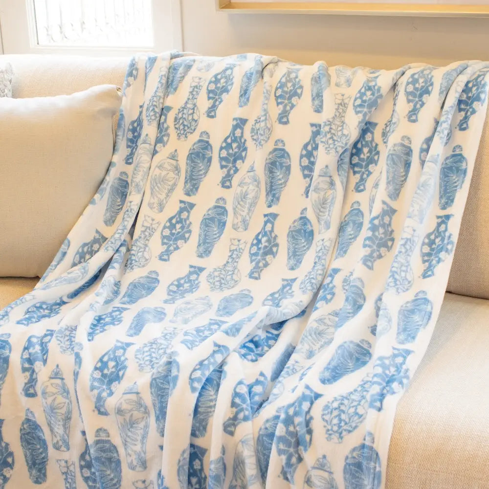 Claire Chinoiserie Throw Blanket