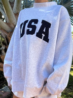 Polka Dot USA Mockneck Sweatshirt