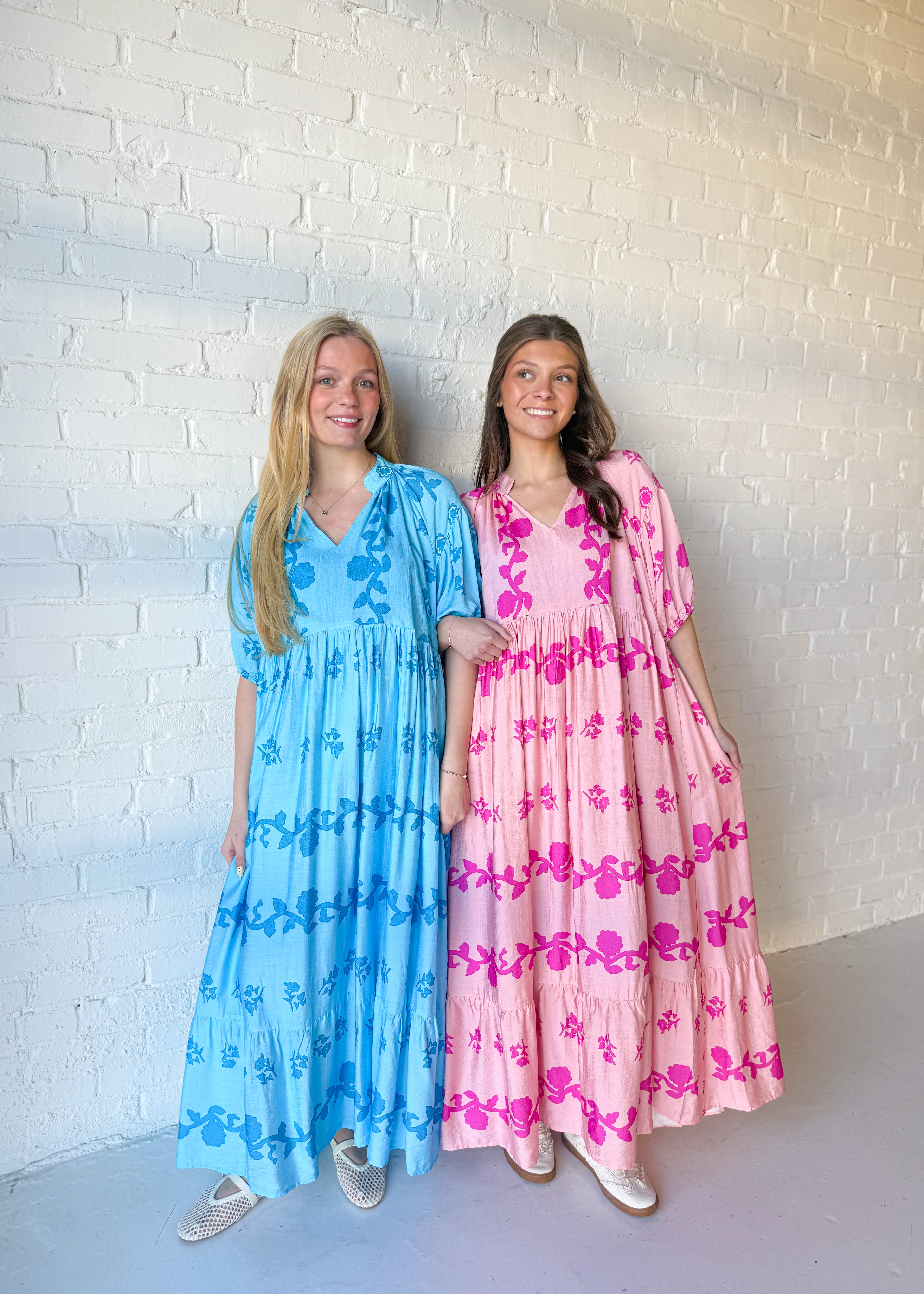 Eliza Tiered V-Neck Midi Dress