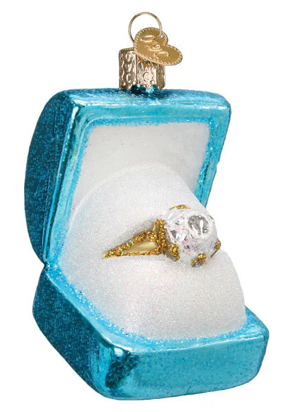 Something Blue Ring Box Ornament