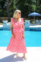 Bright Block Print Blouse