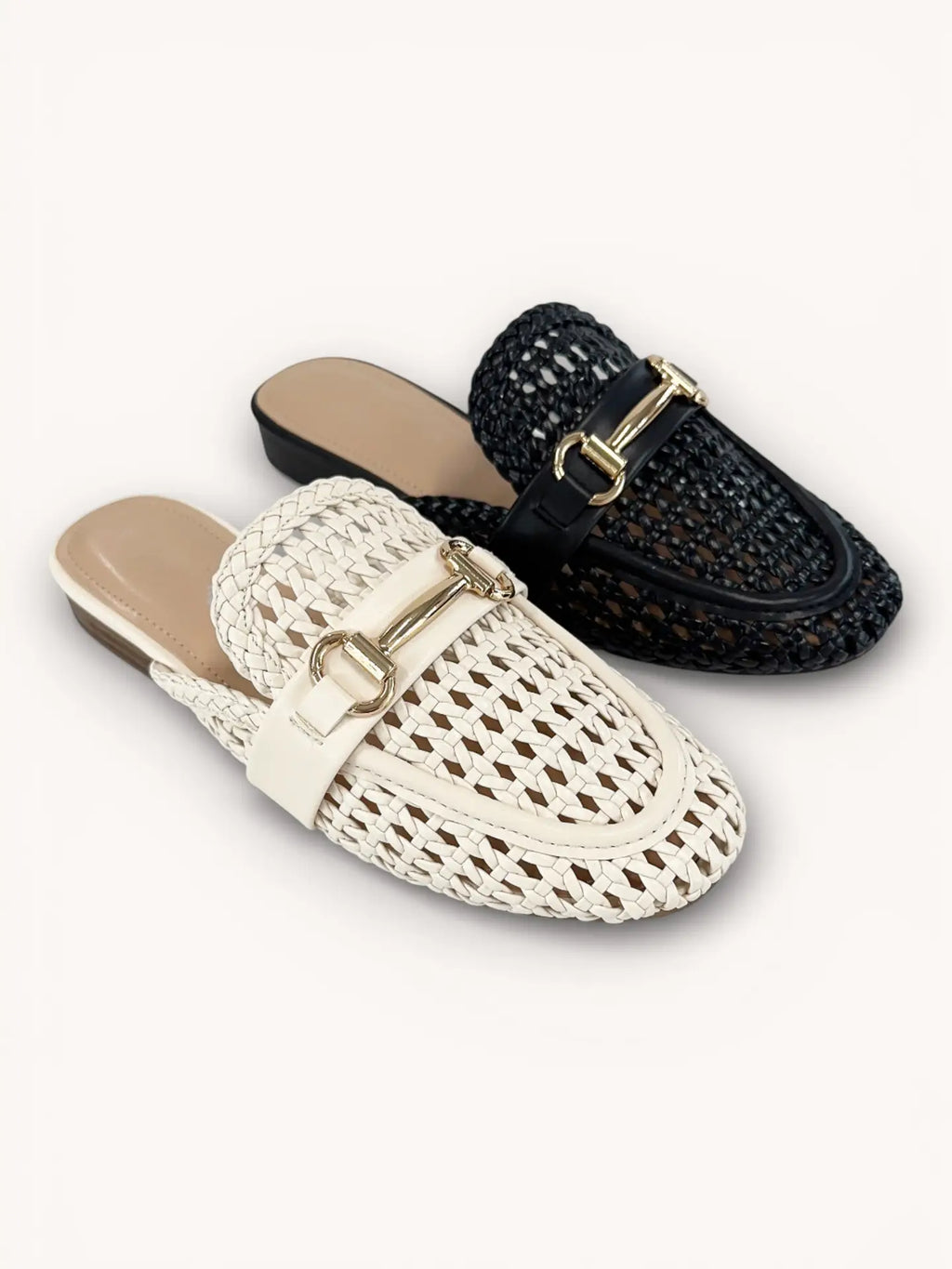 Concinnity Woven Mesh Slip-On Mule Flats