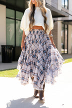 Preslie Plaid Tiered Skirt