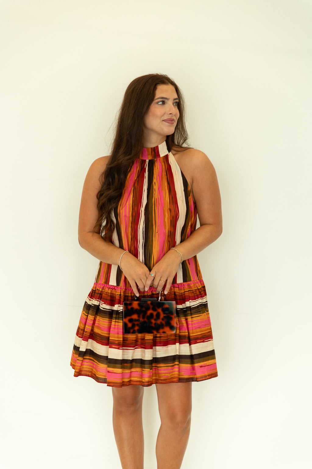 Seraphine Stripe Mini Dress