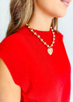 Accented Crystal Heart Necklace