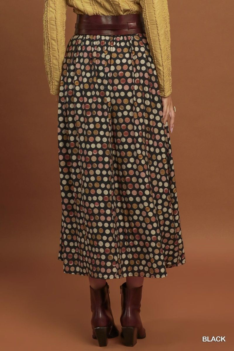 Thalia Polka Dot Maxi Skirt