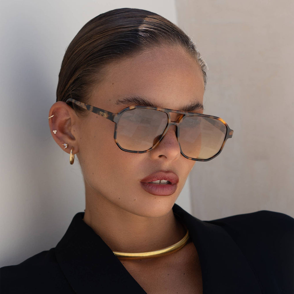 Billie Aviator Sunglasses - Tortoise/Brown