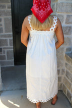 Julia Cutwork Strap Mini Dress