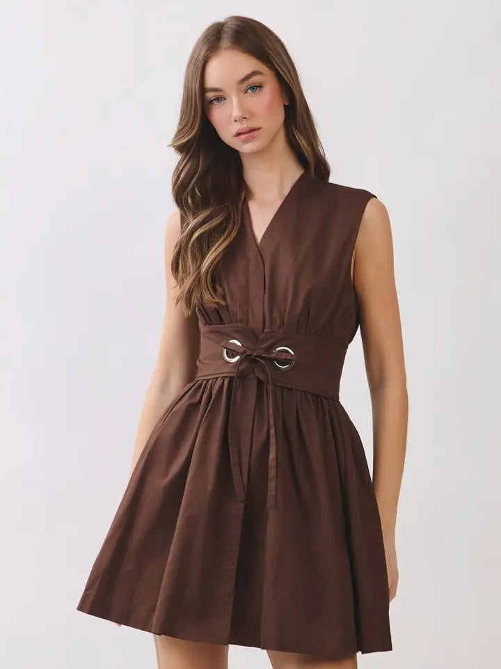 Brynn Belted Mini Dress