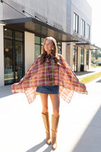 Paisley Plaid Poncho Top