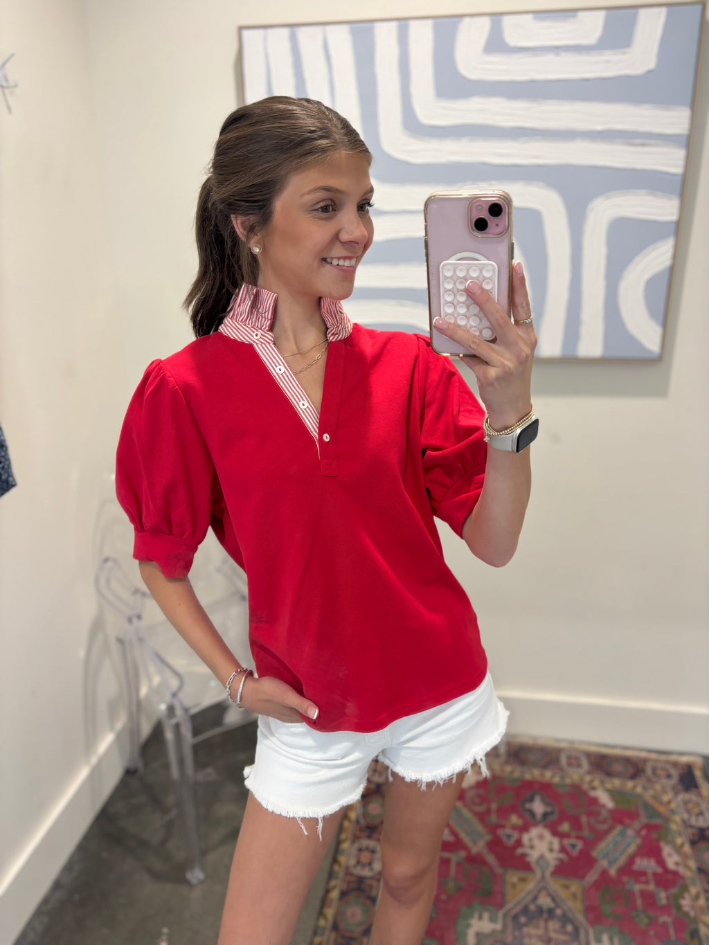 Sloan Ruffle Neck Blouse