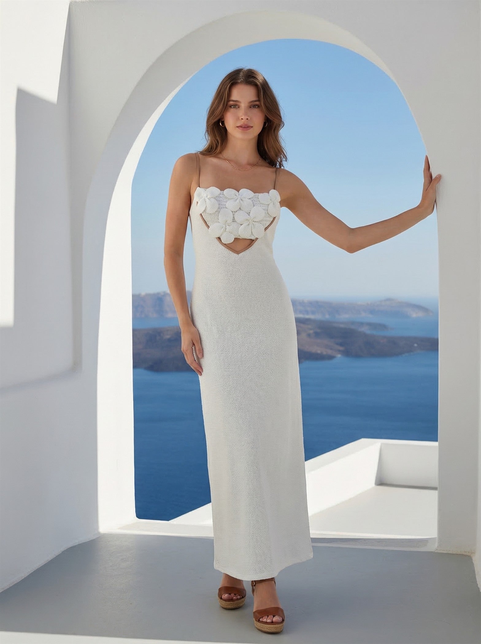 Floral Elegance Cutout Maxi Dress