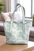 The Paisley Garden Scalloped Tote Bag