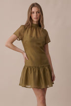 Anna Mock Neck Mini Dress