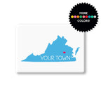 Personalized City Magnet - State Silhouette