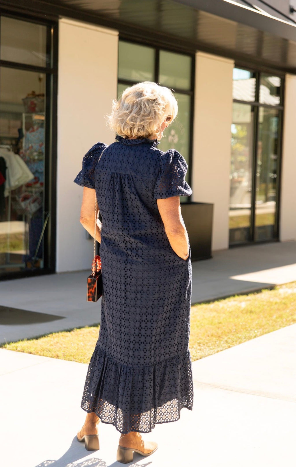 Holland Puff Sleeve Midi Dress