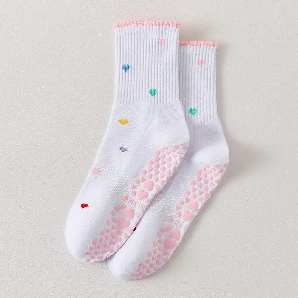 Ruffle Pilates Grip Socks