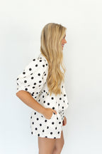 Paris Puff Sleeve Top And Shorts Set