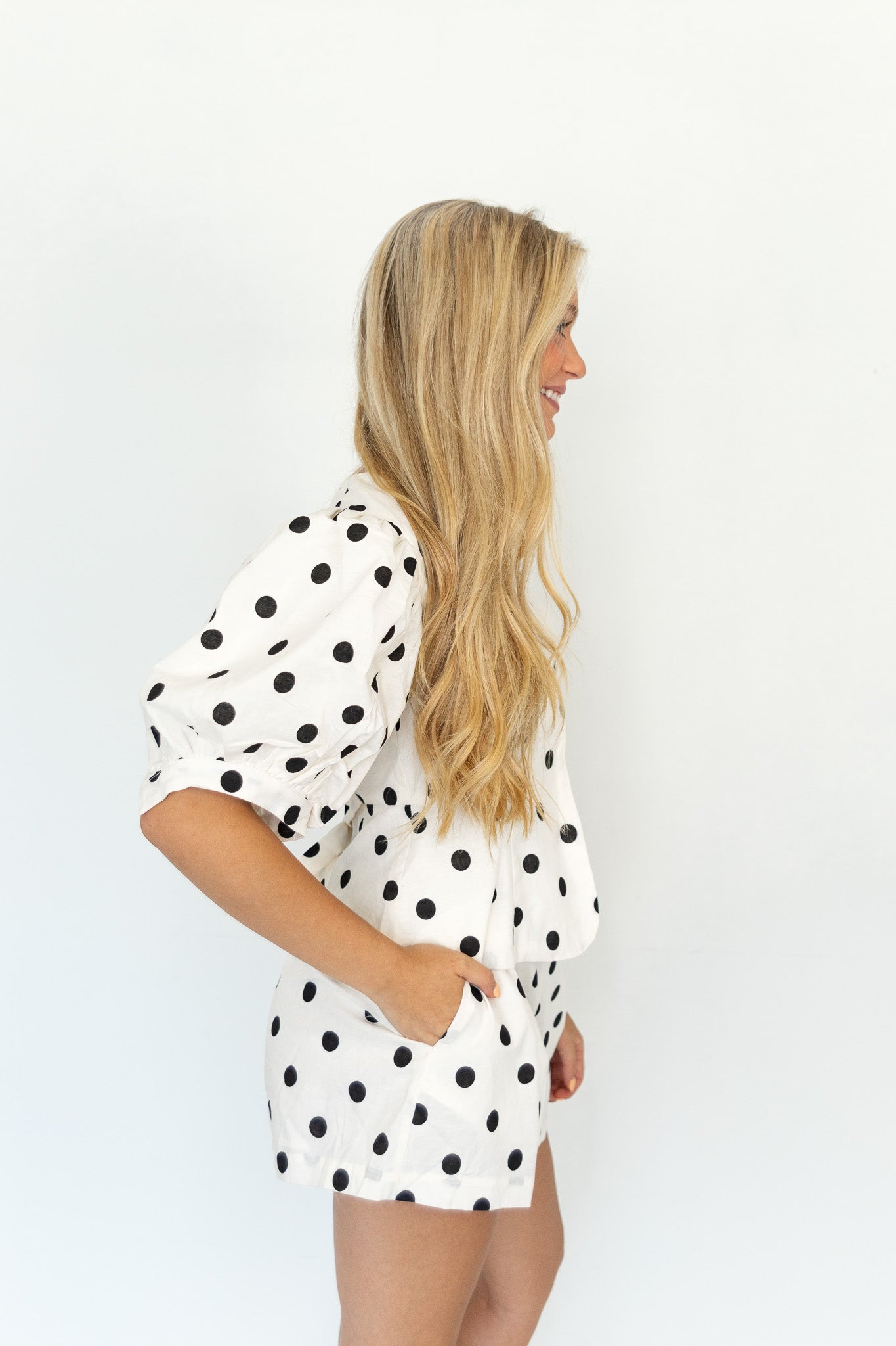 Paris Puff Sleeve Top And Shorts Set