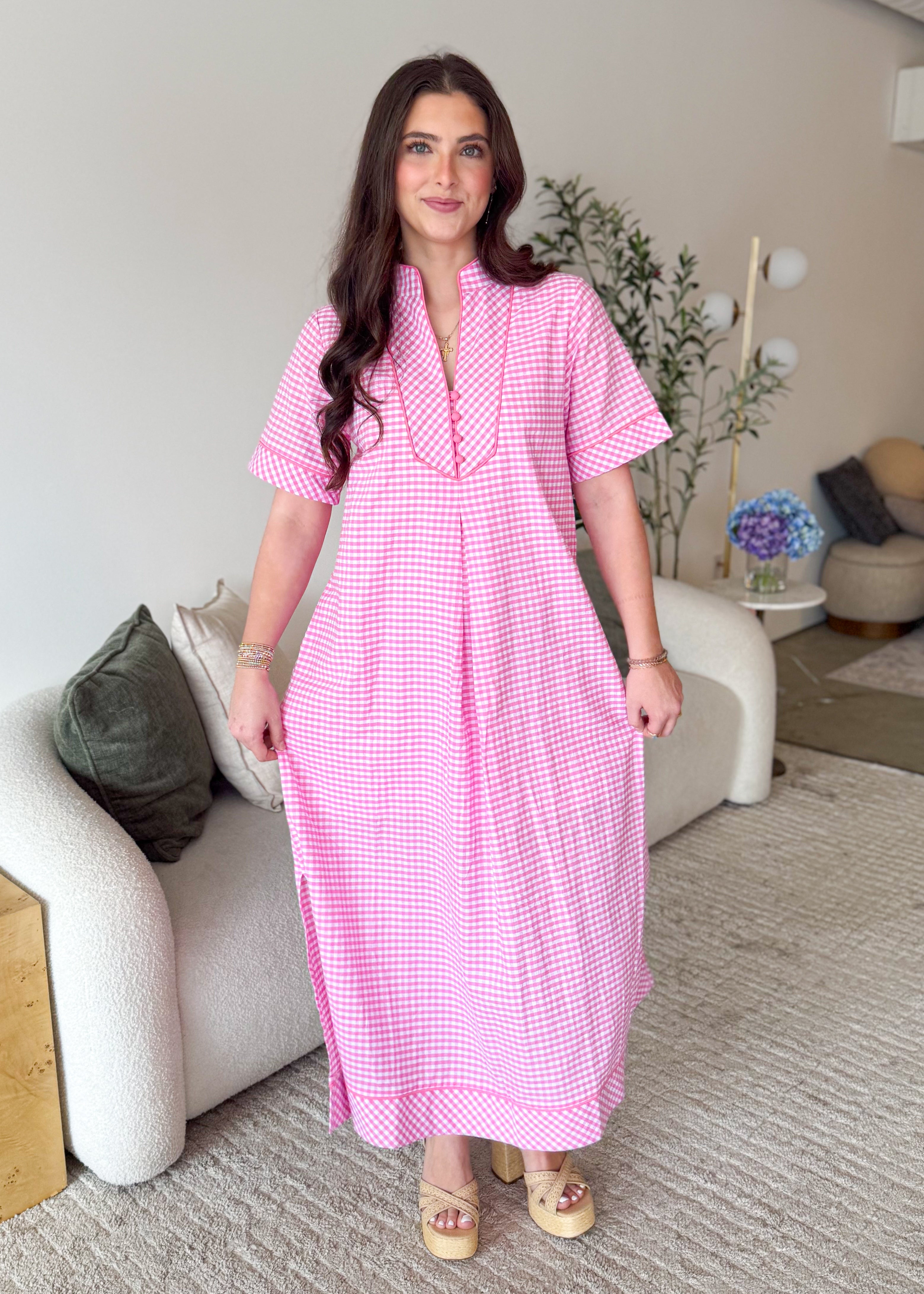 Brielle Gingham Midi Dress