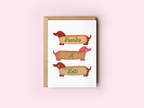 Franks A Lot Hot Dog Dachshund Weenie Dog Greeting Card